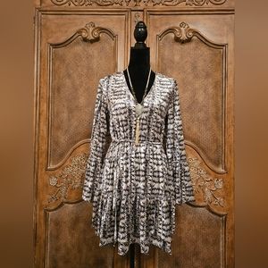 STORIA Velvet Snake Print Dress Size Medium